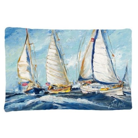 Carolines Treasures Carolines Treasures JMK1027PILLOWCASE Roll Me Over Sailboats Fabric Standard Pillowcase JMK1027PILLOWCASE